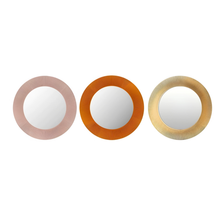 RADIUS Modern Textured Round Wall Mirror