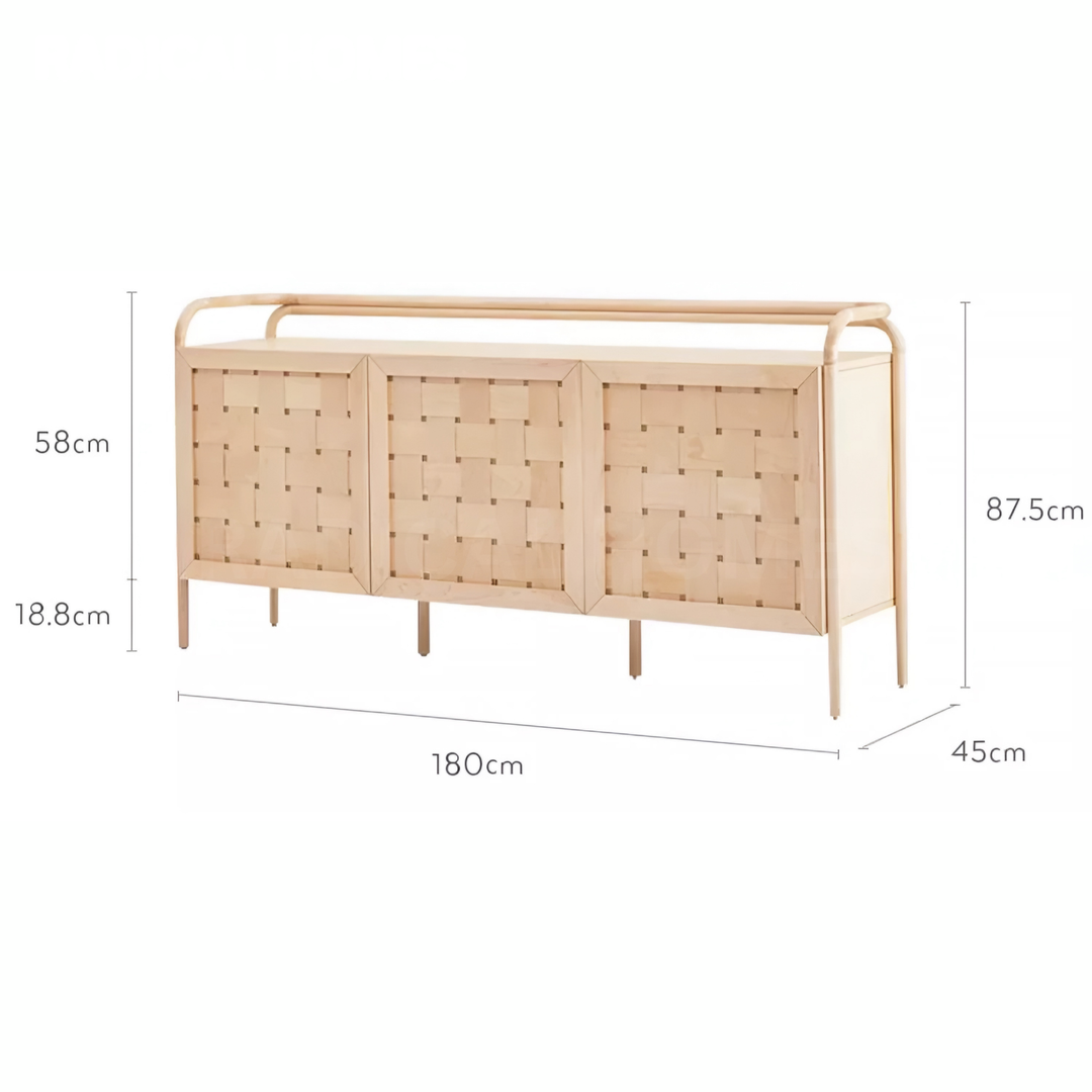 PEONIA Modern Solid Wood Tall Cabinet
