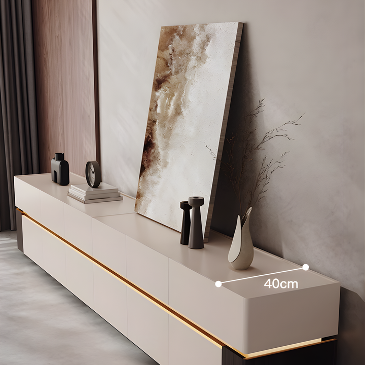 LUMIVAR Modern Solid Wood LED TV Console - Cassa Haus Singapore