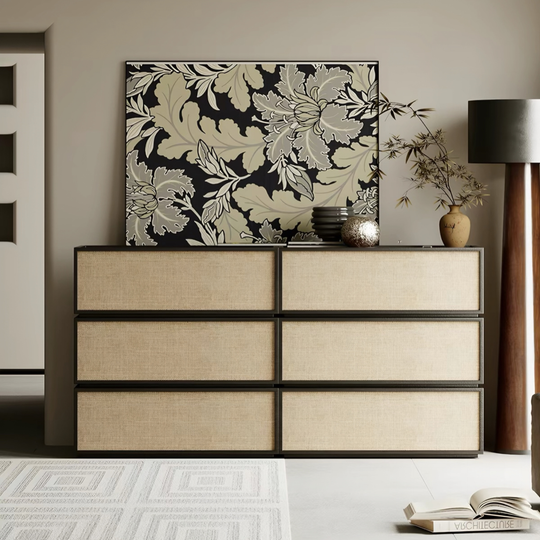 WATTLE Rustic Rattan Chest of Drawers - Cassa Haus Singapore