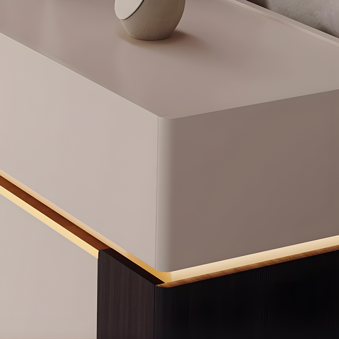 LUMIVAR Modern Solid Wood LED TV Console - Cassa Haus Singapore