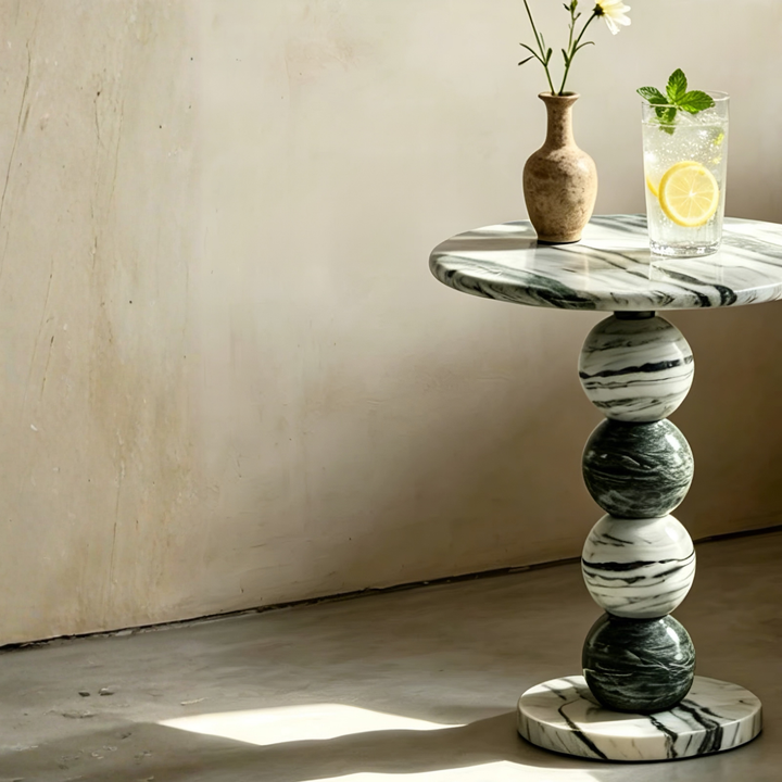 MATEO Modern Marble Side Table - Cassa Haus Singapore