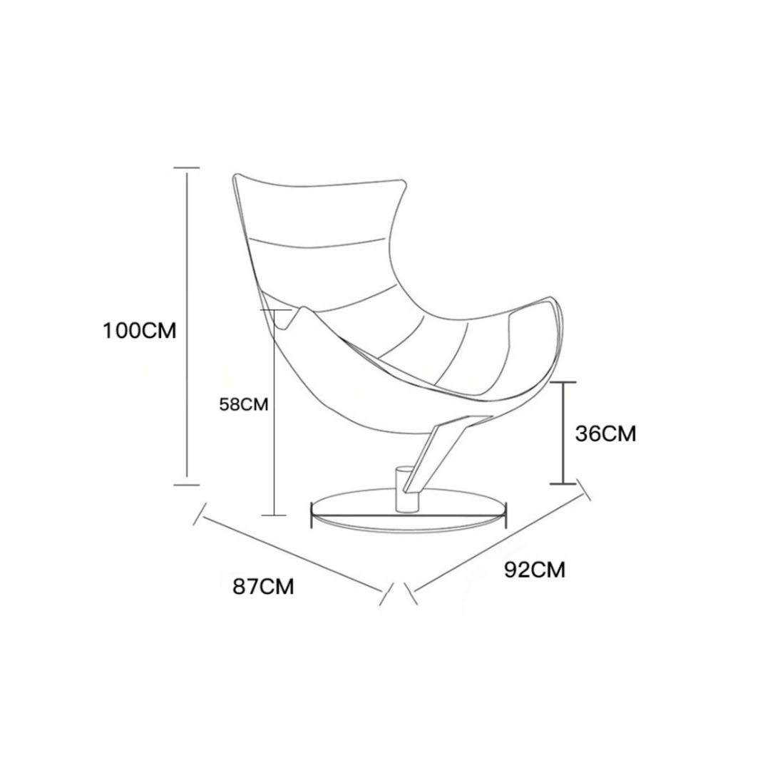 LOBRIQUE Modern Leather Lounge Chair - Cassa Haus Singapore