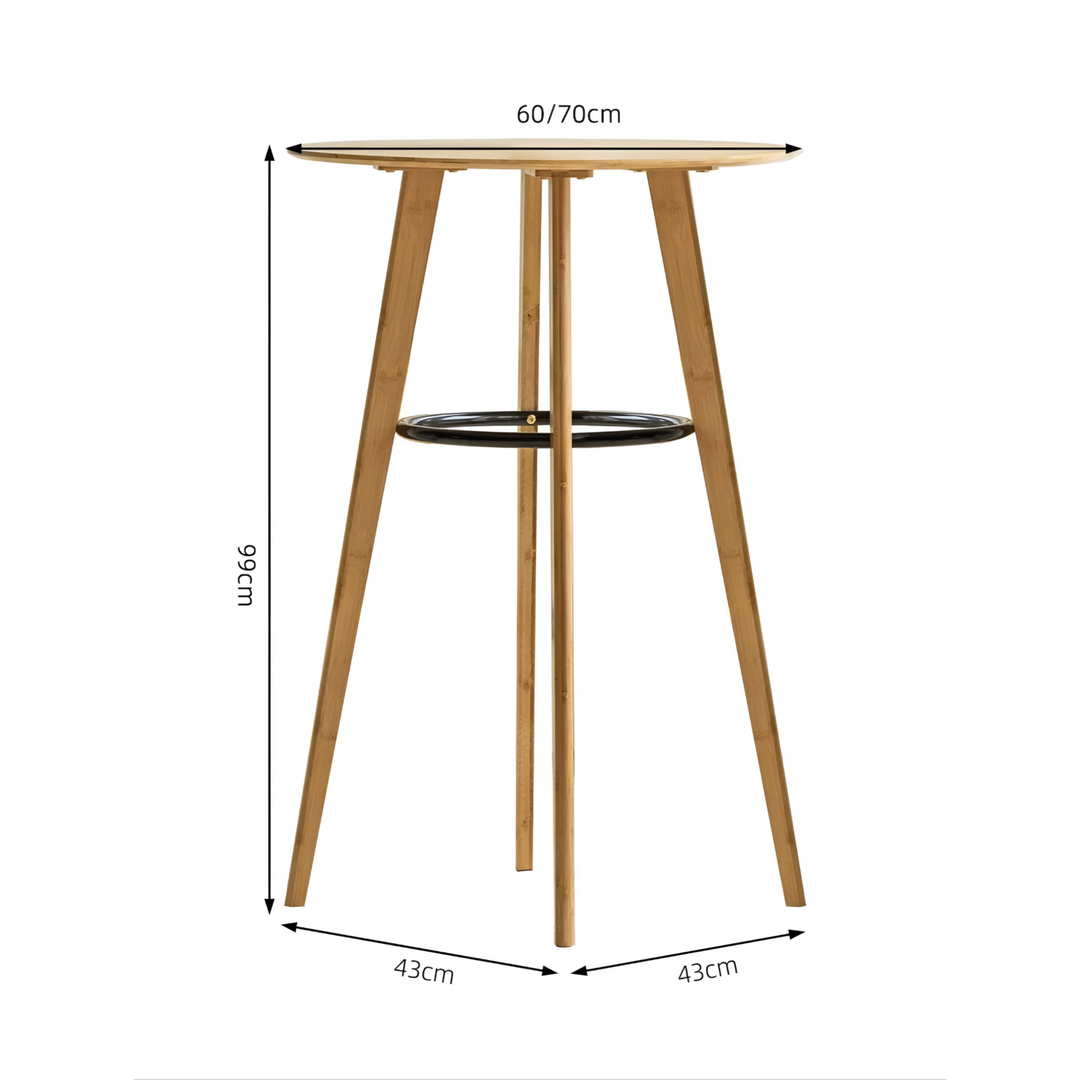 OLVESSA Modern Round Bar Table & Chairs