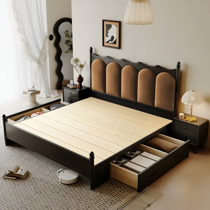 VESKARA Victorian Solid Wood Bedframe - Cassa Haus Singapore