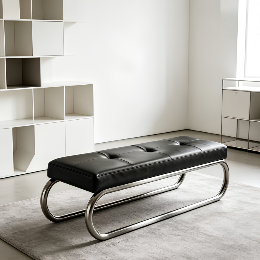 ELVANO Modern Leather Bench - Cassa Haus Singapore