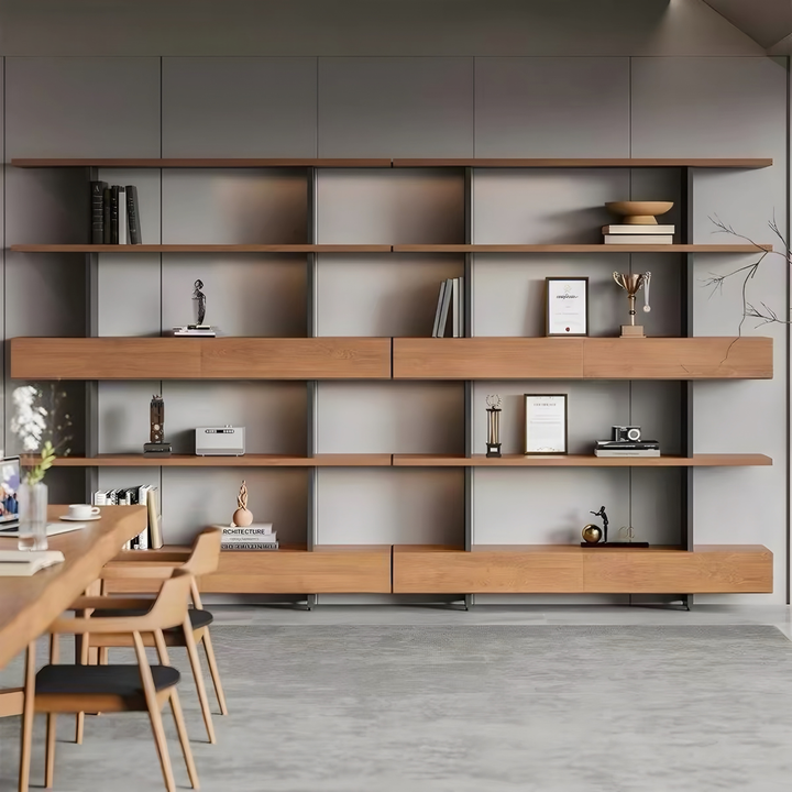 LUNAVIER Modern Solid Wood Display Shelves - Cassa Haus Singapore