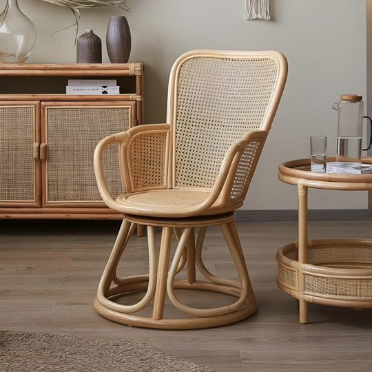 FLORENCE Vintage Rattan Armchair - Cassa Haus Singapore