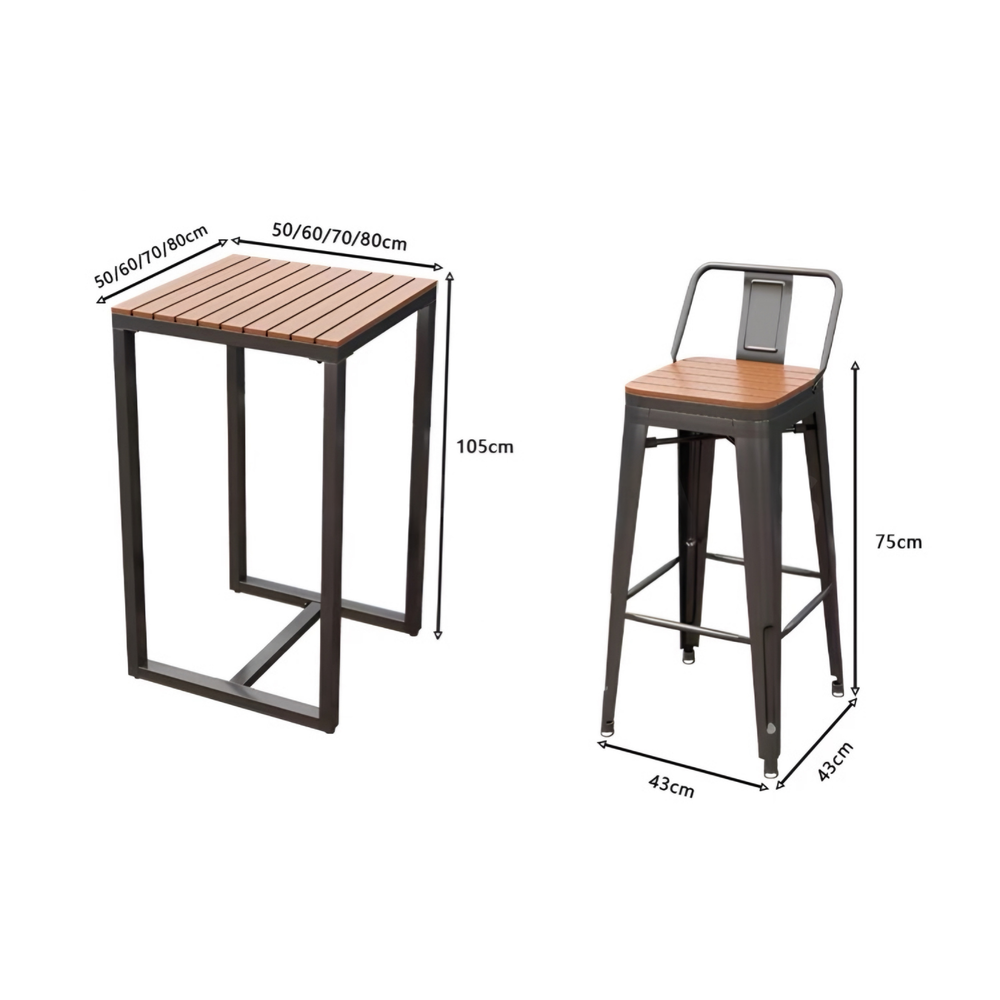 VEXALUNE Modern Outdoor Bar Table and Chairs - Cassa Haus Singapore