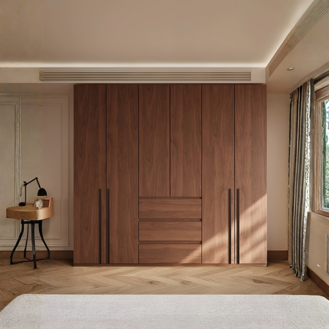 SEVRIC Modern Walnut Wardrobe