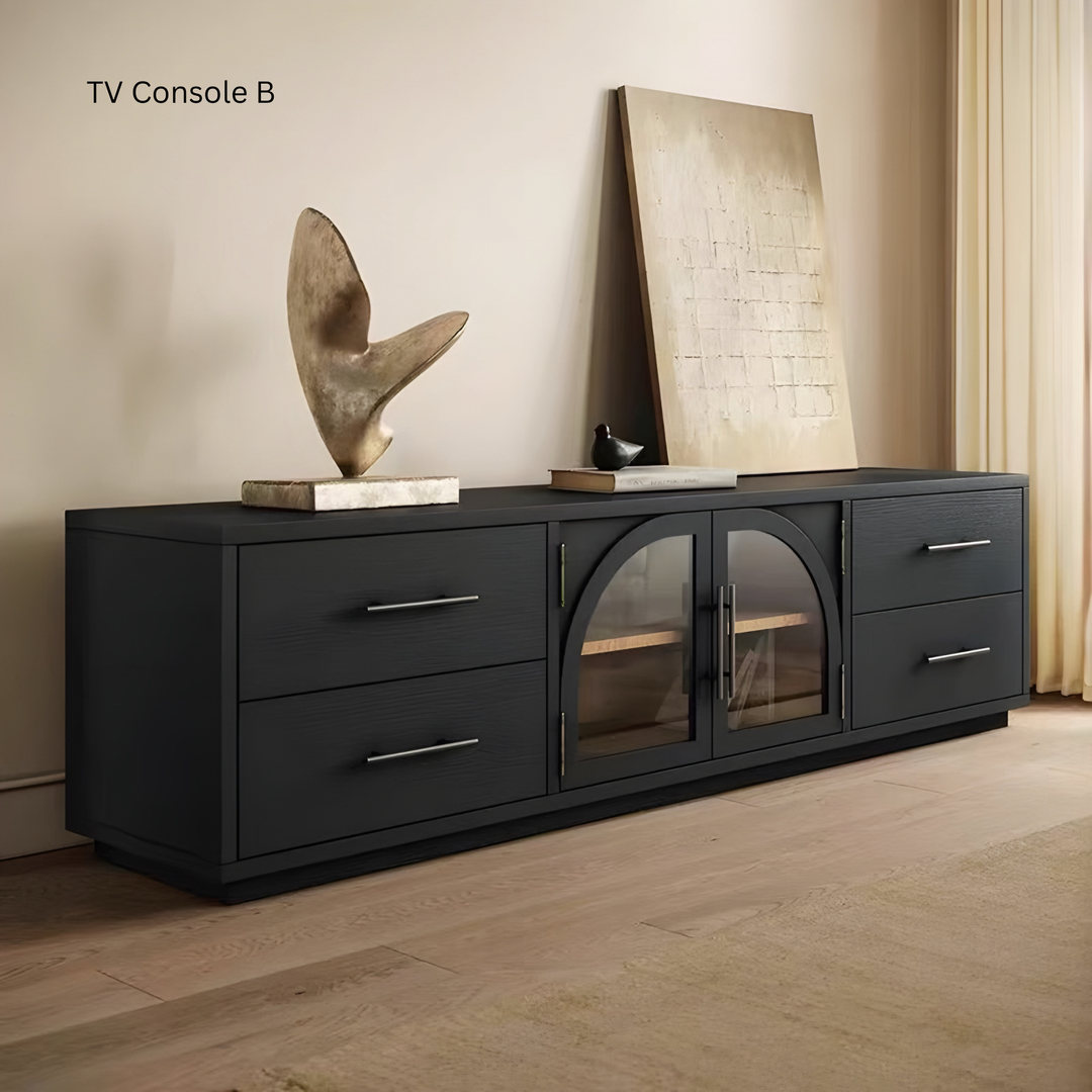 CHANTERELLE Vintage Solid Wood TV Console