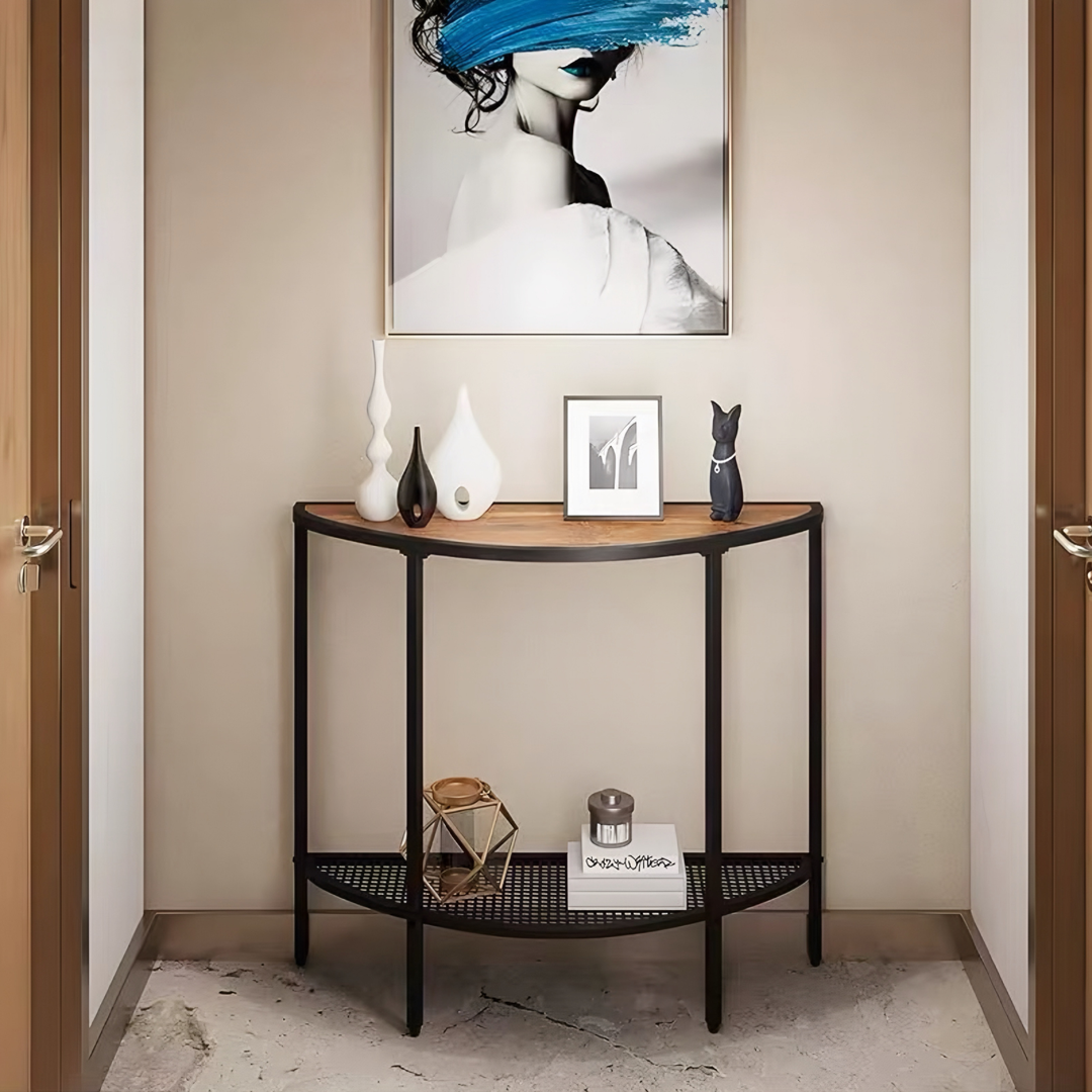 HALDOR Farmhouse Solid Wood Console Table