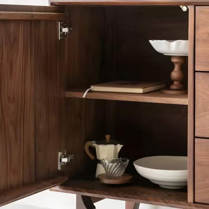 ARCOVEN Rustic Walnut Wood Sideboard