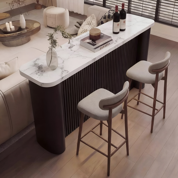 ELCAVARO Modern Sintered Stone Bar Table
