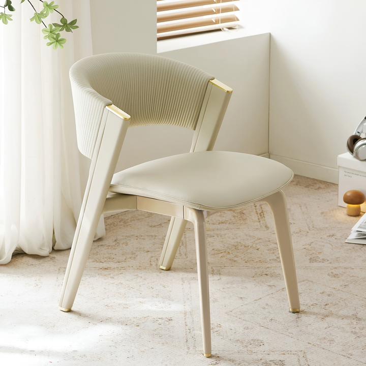 VARELIS Modern Leather Dining Chair - Cassa Haus Singapore