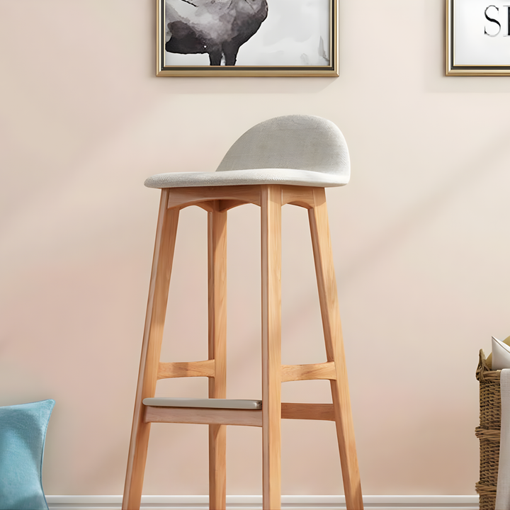 DOVARIN Modern Wooden Bar Stool
