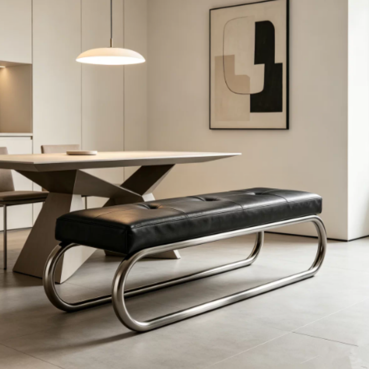 ELVANO Modern Leather Bench - Cassa Haus Singapore