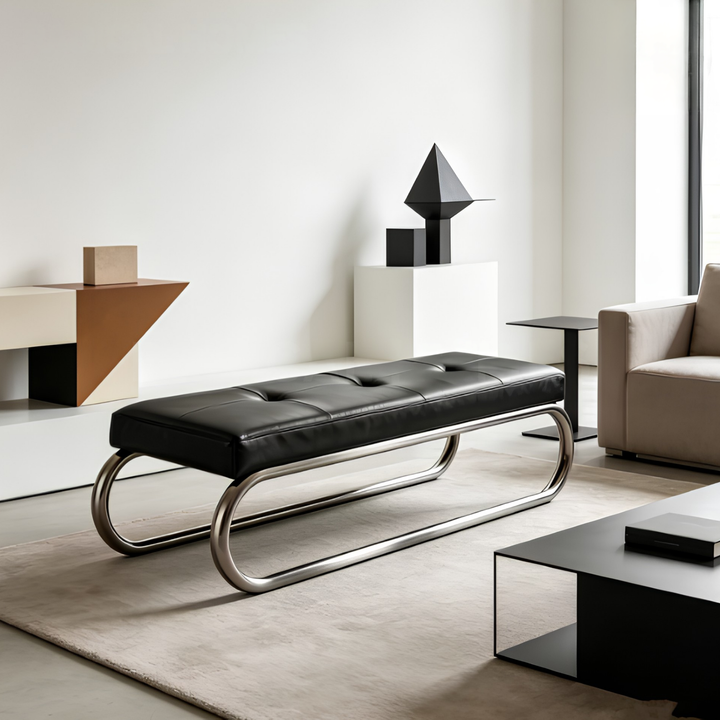 ELVANO Modern Leather Bench - Cassa Haus Singapore