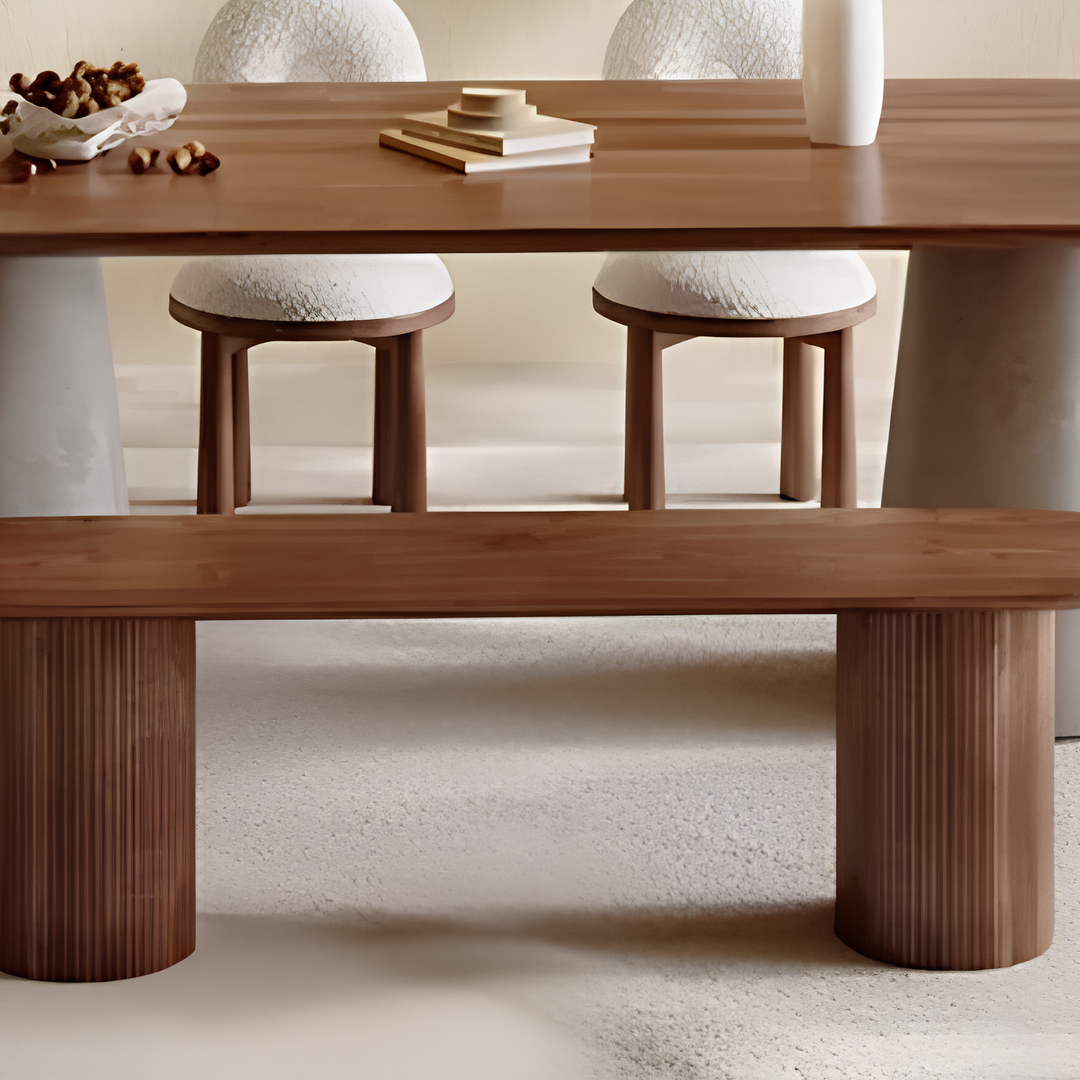 ELLIPSE Modern Solid Wood Oval Dining Table - Cassa Haus Singapore