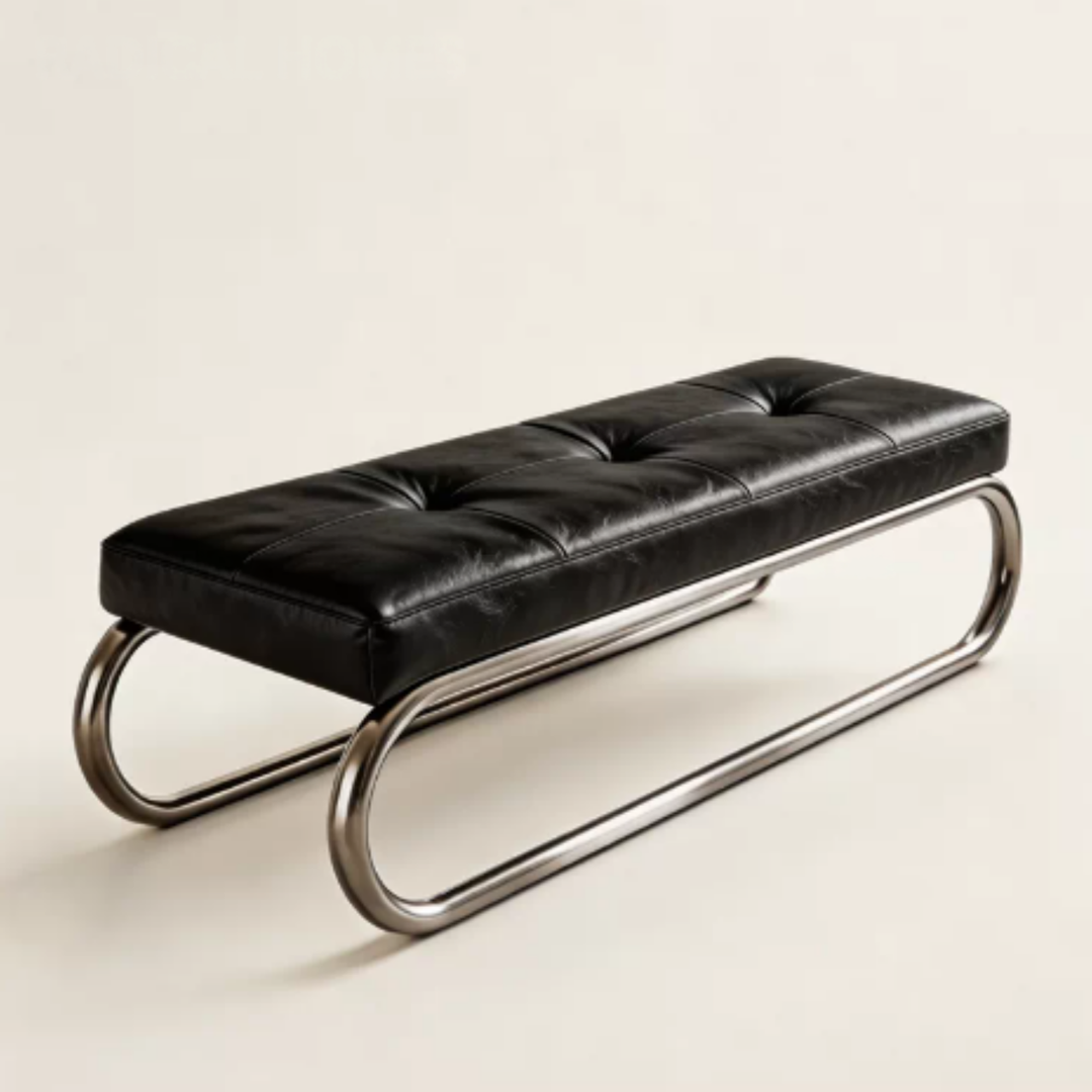 ELVANO Modern Leather Bench - Cassa Haus Singapore