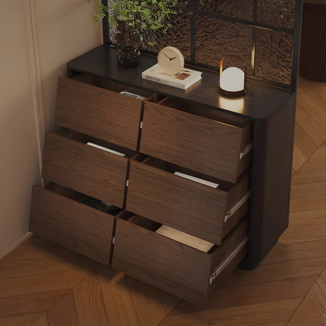 BELVEDERE Modern Sideboard With Arched Glass Partition - Cassa Haus Singapore