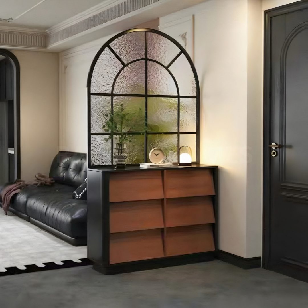 BELVEDERE Modern Sideboard With Arched Glass Partition - Cassa Haus Singapore