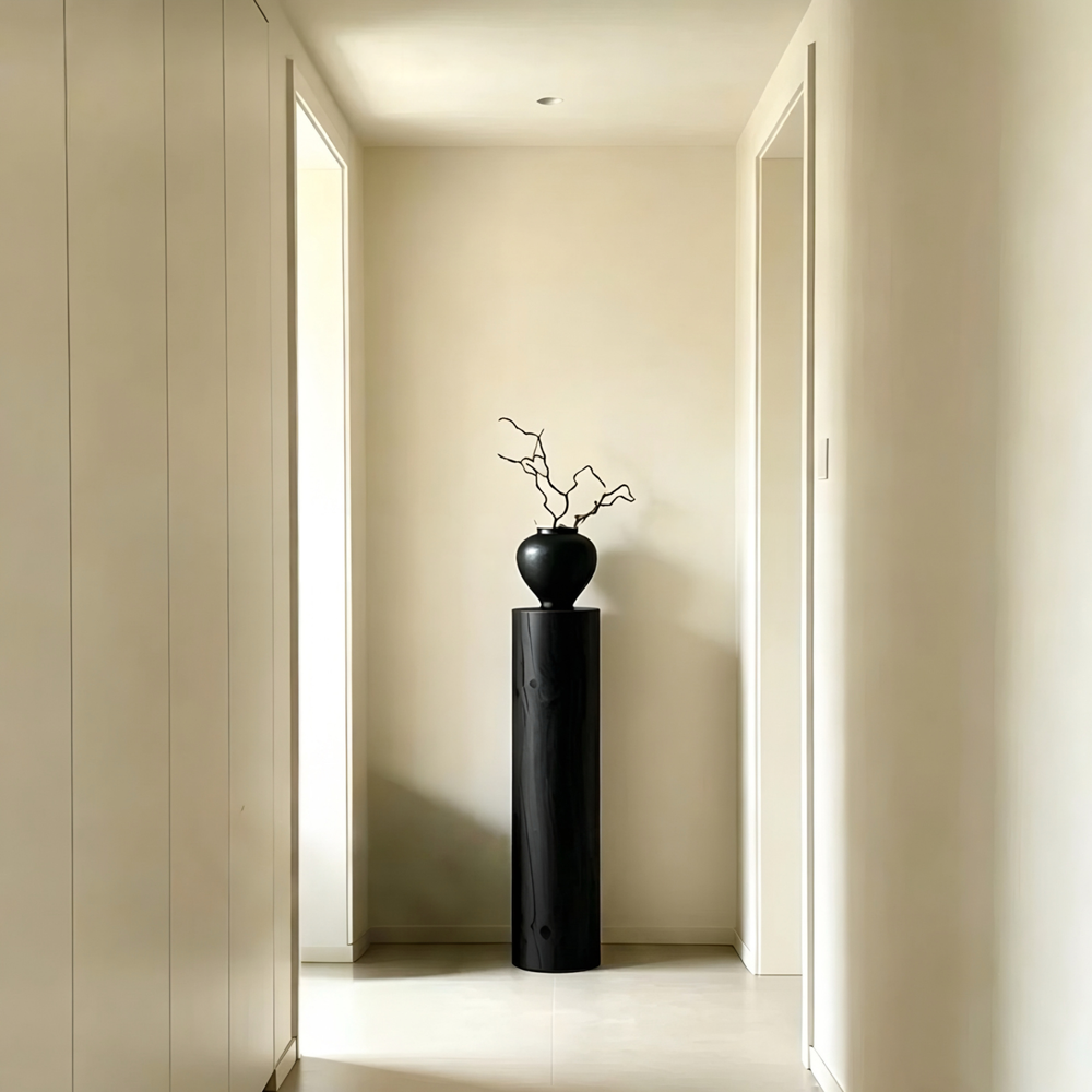 JOVEN Modern Solid Wood Round Pedestal - Cassa Haus Singapore