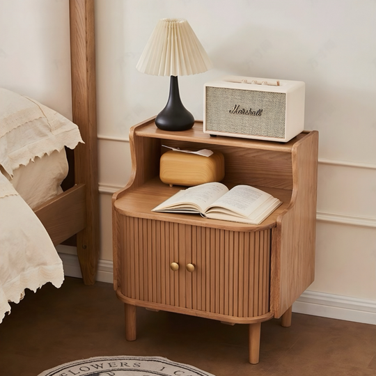 AVELIN Modern Solid Wood Bedside Table - Cassa Haus Singapore