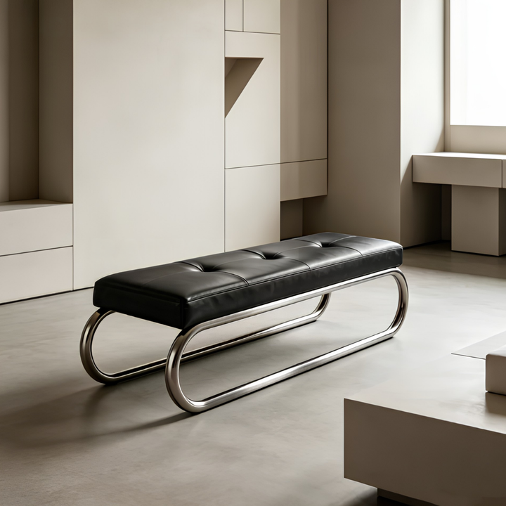 ELVANO Modern Leather Bench - Cassa Haus Singapore