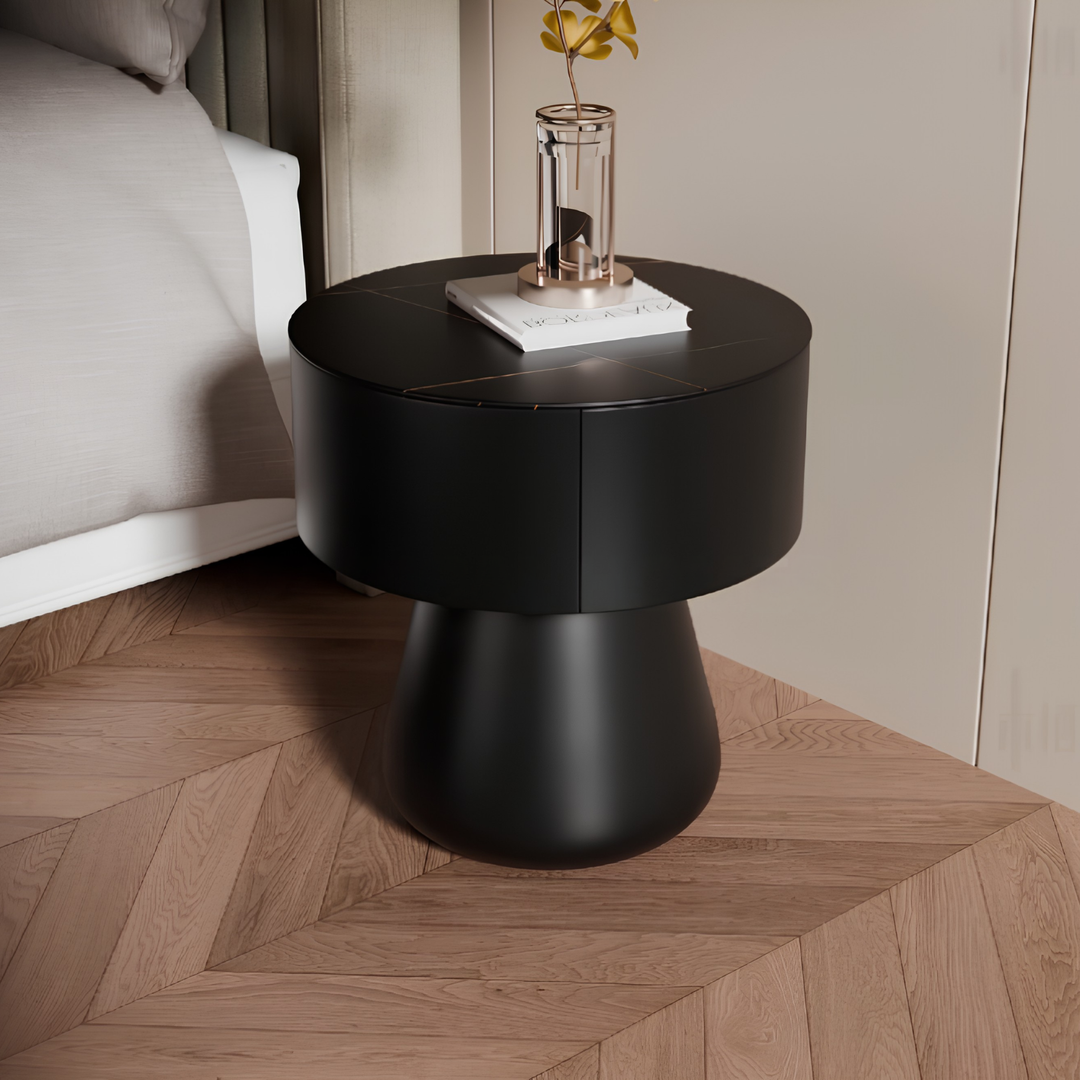 ORVENA Modern Round Bedside Table