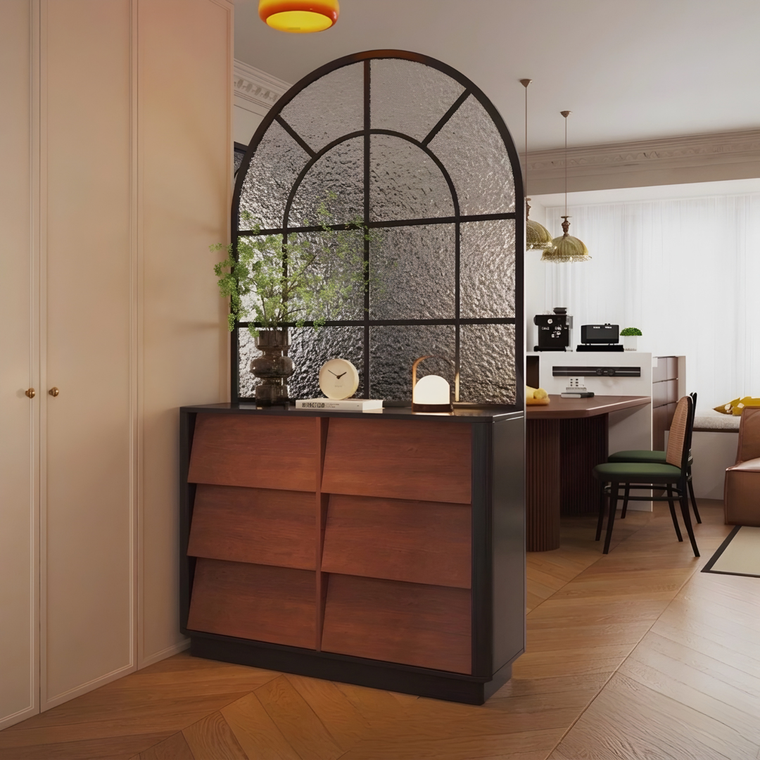 BELVEDERE Modern Sideboard With Arched Glass Partition - Cassa Haus Singapore