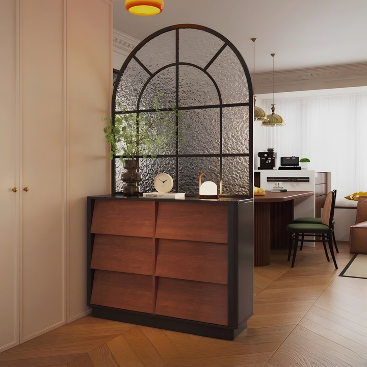 BELVEDERE Modern Sideboard With Arched Glass Partition - Cassa Haus Singapore