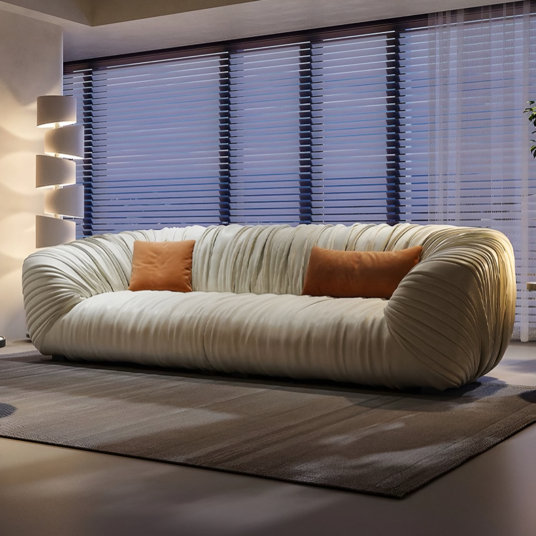 PINEBADGER Modern Leather Sofa