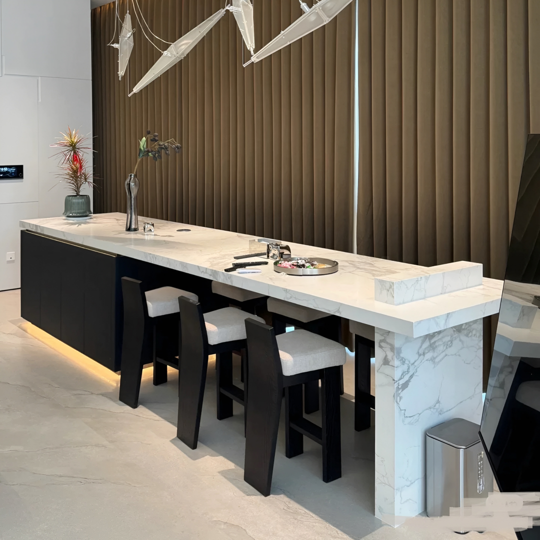 ISENVAR Modern Solid Wood Bar Stool