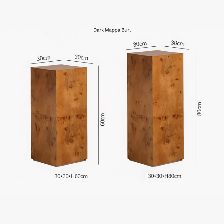 ELYARO Modern Mappa Burl Pedestal - Cassa Haus Singapore