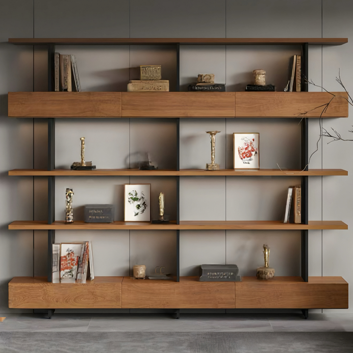 LUNAVIER Modern Solid Wood Display Shelves - Cassa Haus Singapore