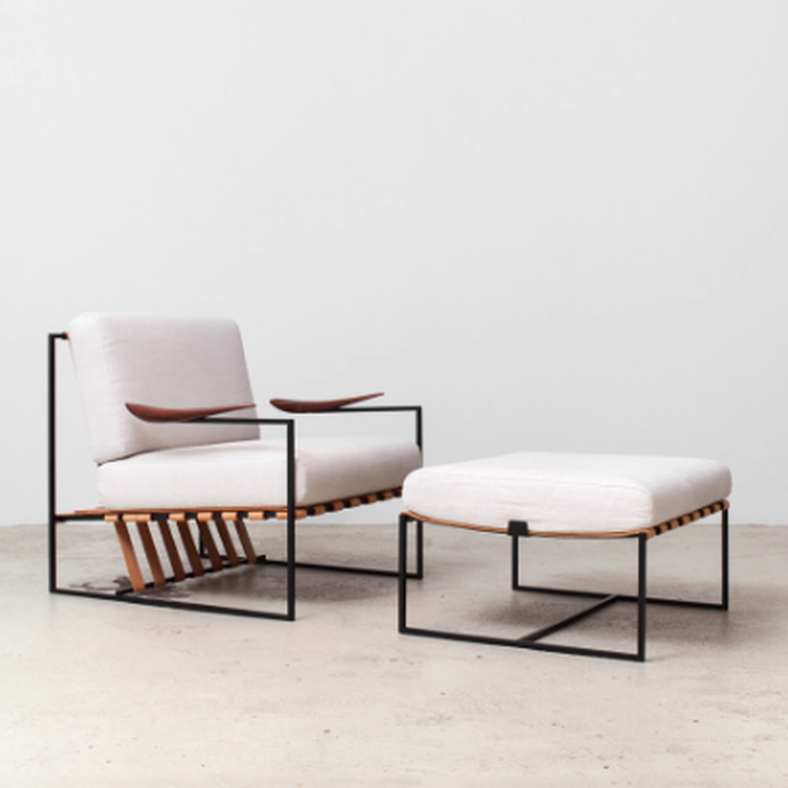 JOVEN Minimalist Lounge Chair & Ottoman - Cassa Haus Singapore