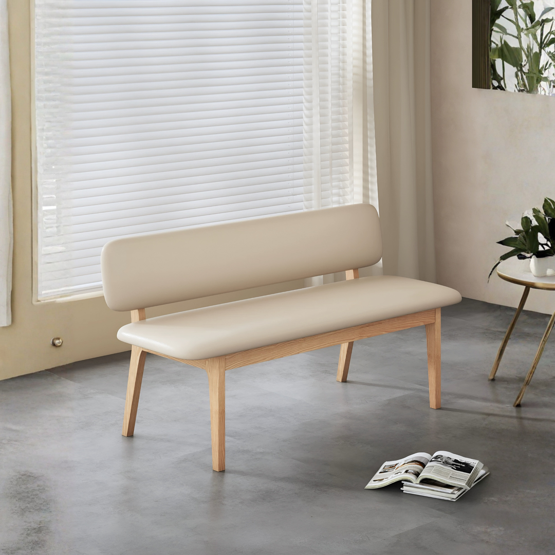 SELVANO Modern Leather Bench