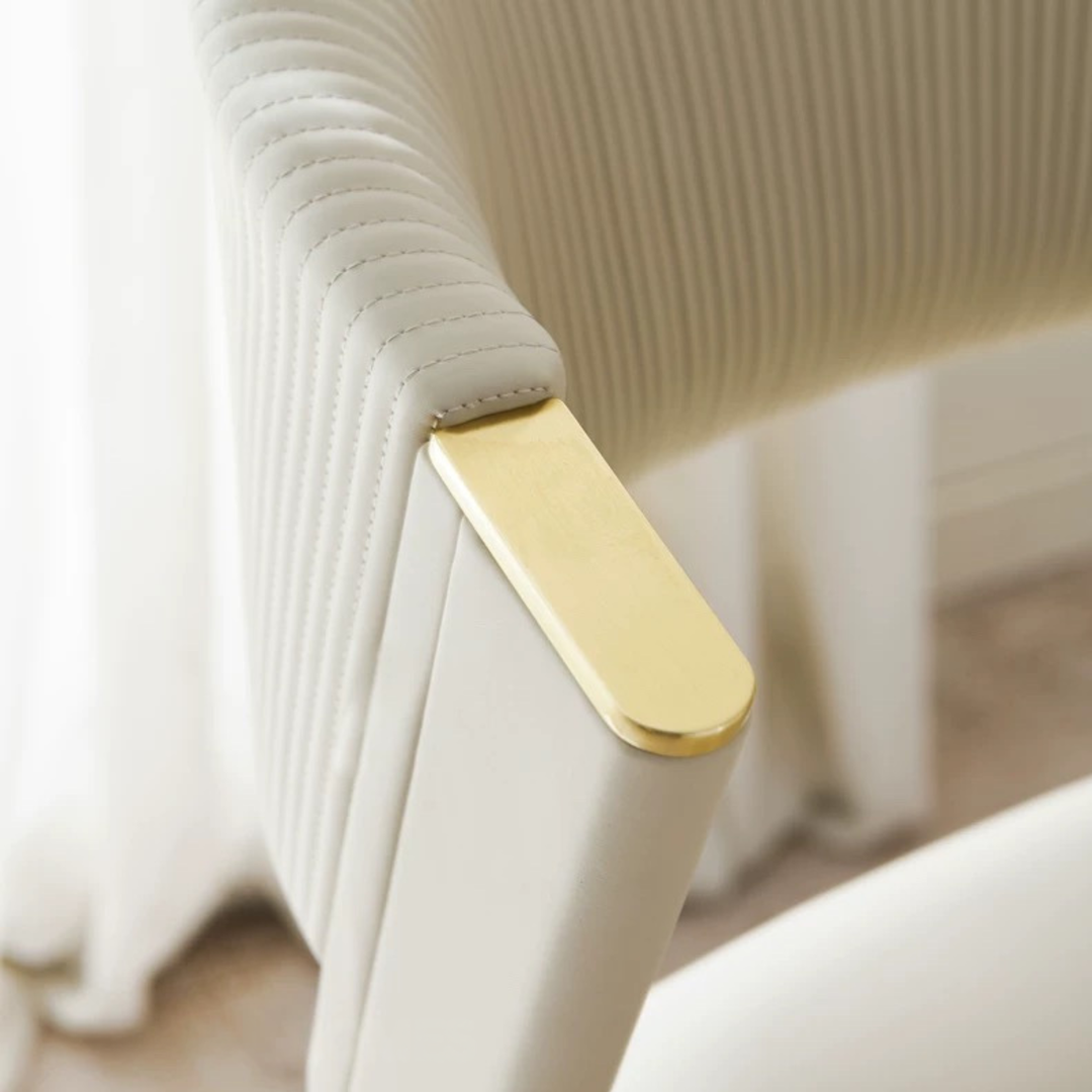 VARELIS Modern Leather Dining Chair - Cassa Haus Singapore