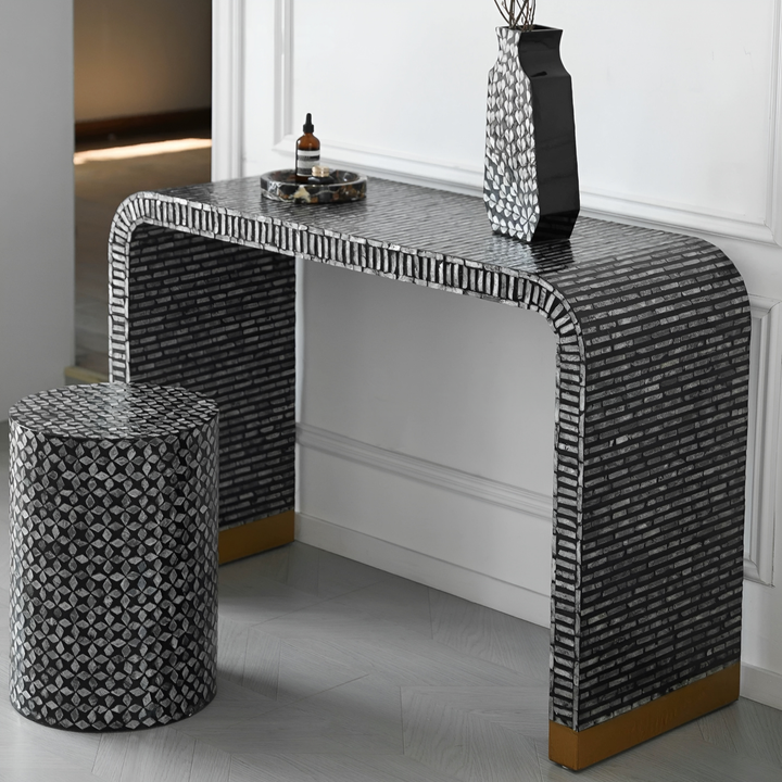 PERLORA Mediterranean Pearl Console Table