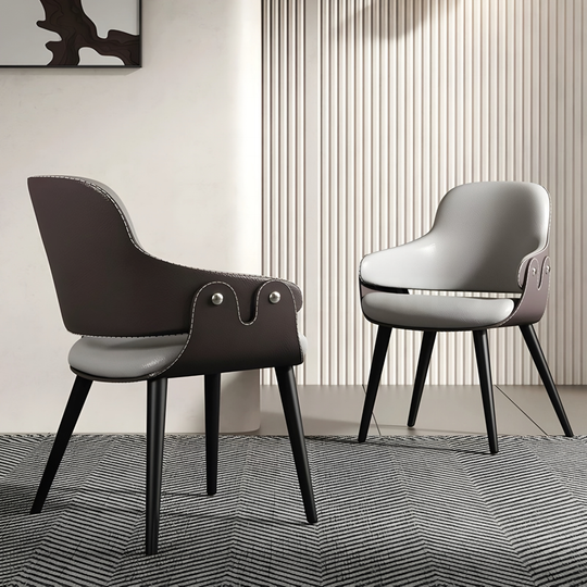 DOMINIC Modern Leather Dining Chair - Cassa Haus Singapore