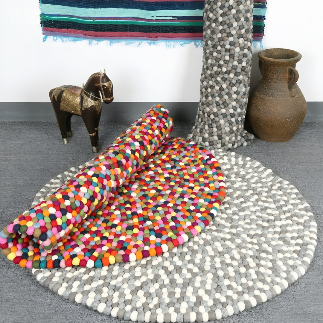 FELTFOX Eclectic Wool Runner Rug