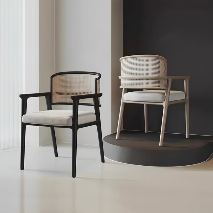 CANEVRA Rustic Rattan Dining Chair - Cassa Haus Singapore