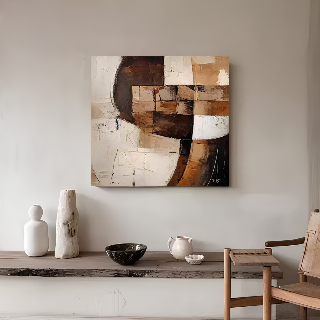 ELVARA Modern Hand-Painted Oil Painting - Cassa Haus Singapore