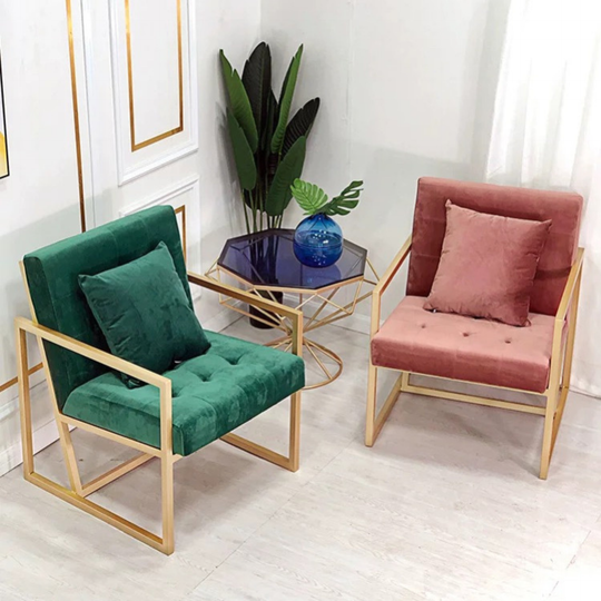 TAVRIQ Modern Velvet Armchair - Cassa Haus Singapore