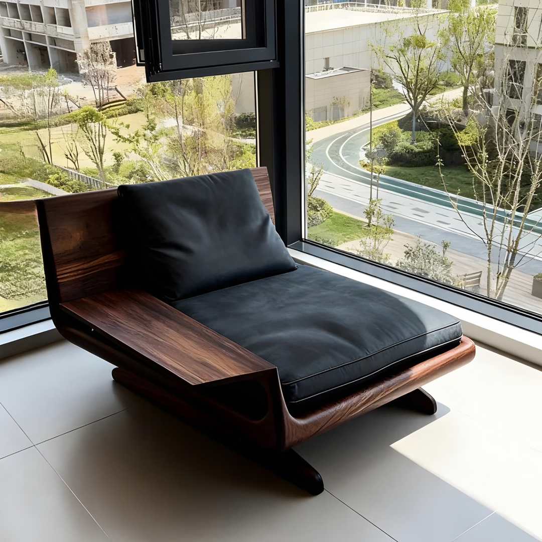 WALQEN Black Walnut Wood Sofa Chair - Cassa Haus Singapore