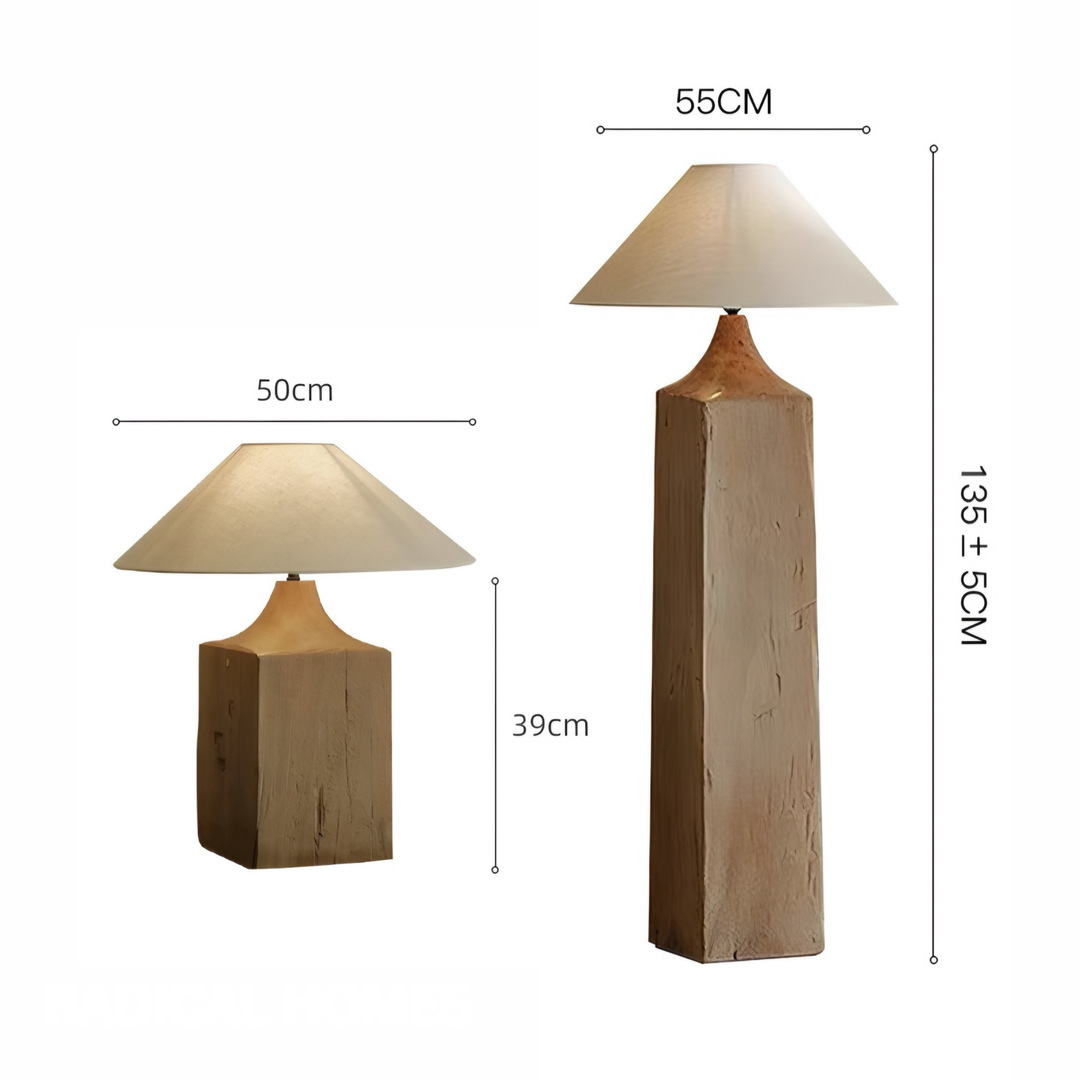 GRENVILLE Modern Solid Wood Floor & Table Lamp - Cassa Haus Singapore