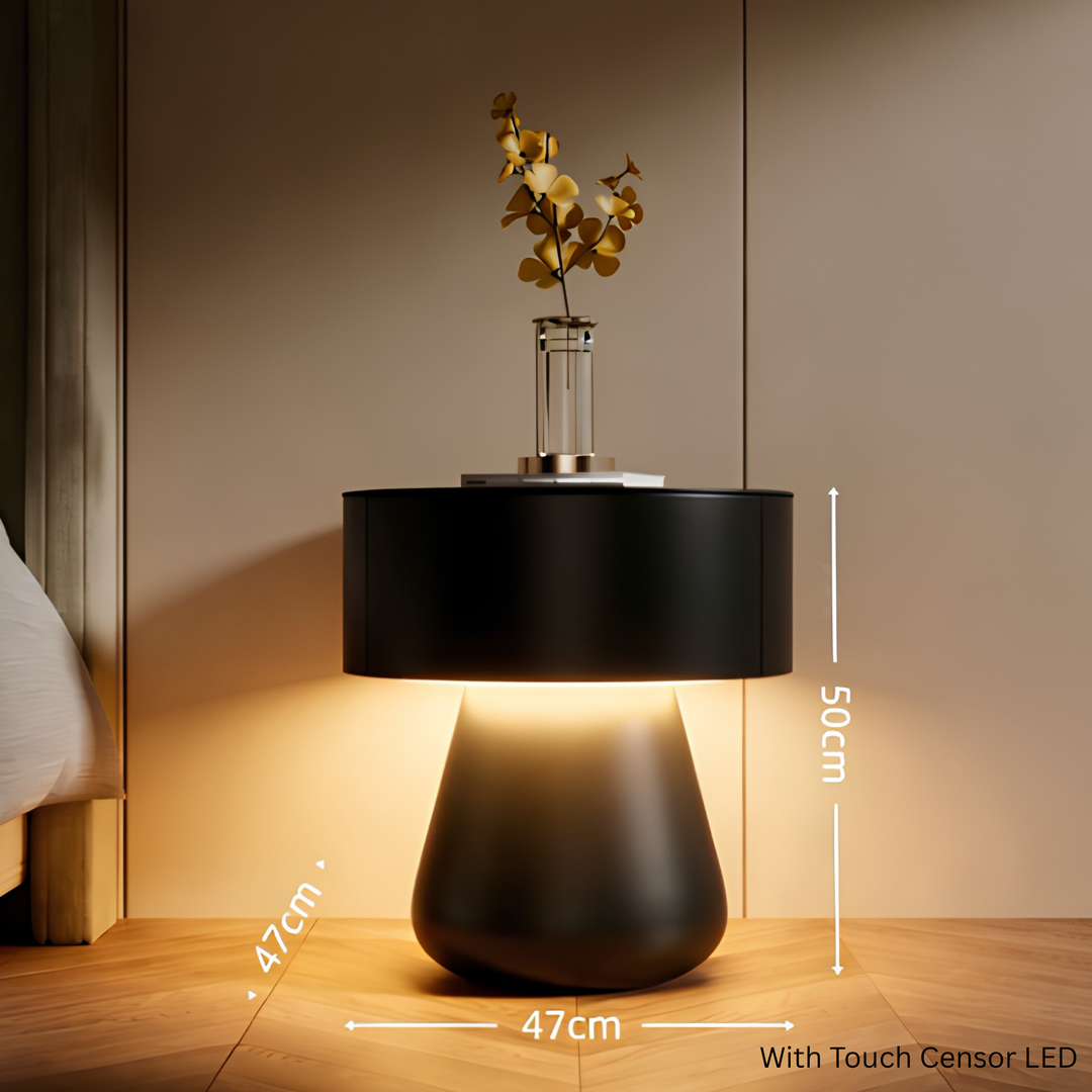 ORVENA Modern Round Bedside Table
