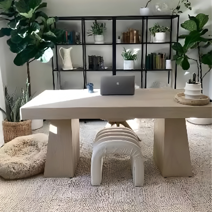 ROTHWELL Modern Solid Wood Study Table - Cassa Haus Singapore