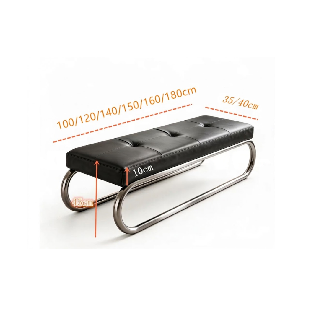 ELVANO Modern Leather Bench - Cassa Haus Singapore